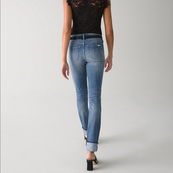 Never Worn! Mid-Rise Denim Destructed Slim Jeans - Picture 4 of 8